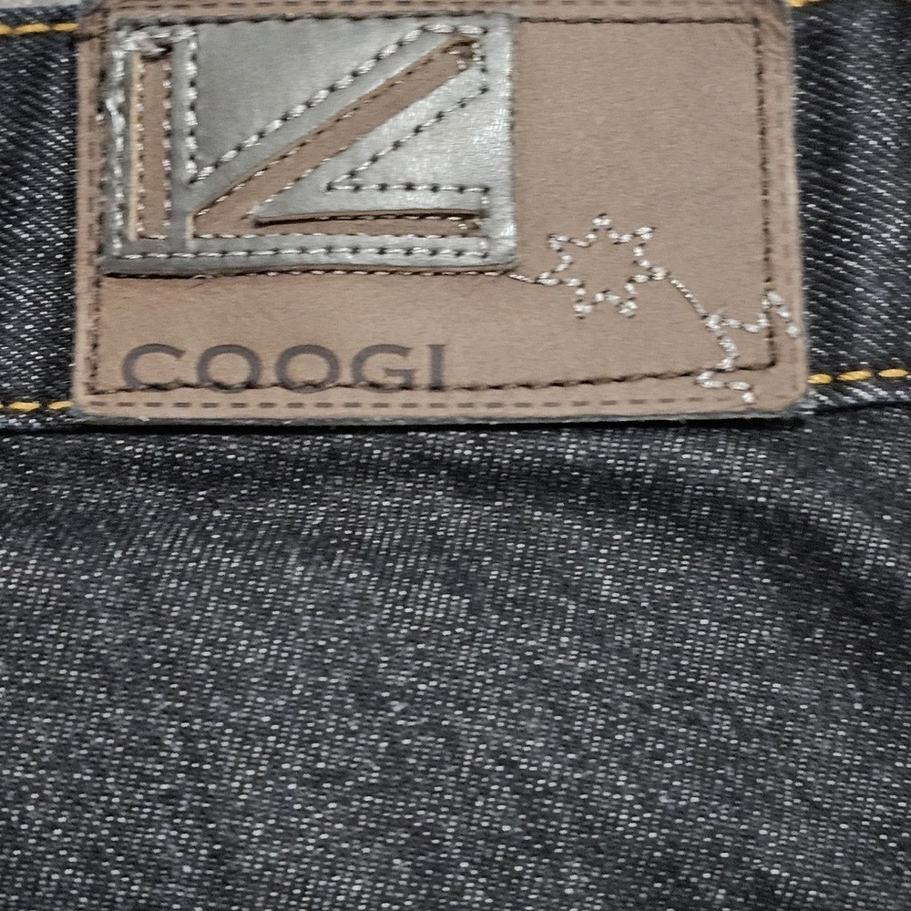 COOGI Mens Dark Wash Blue Jeans Size 44 Straight Leg Embroidered Logo Denim Y2K - Picture 11 of 12